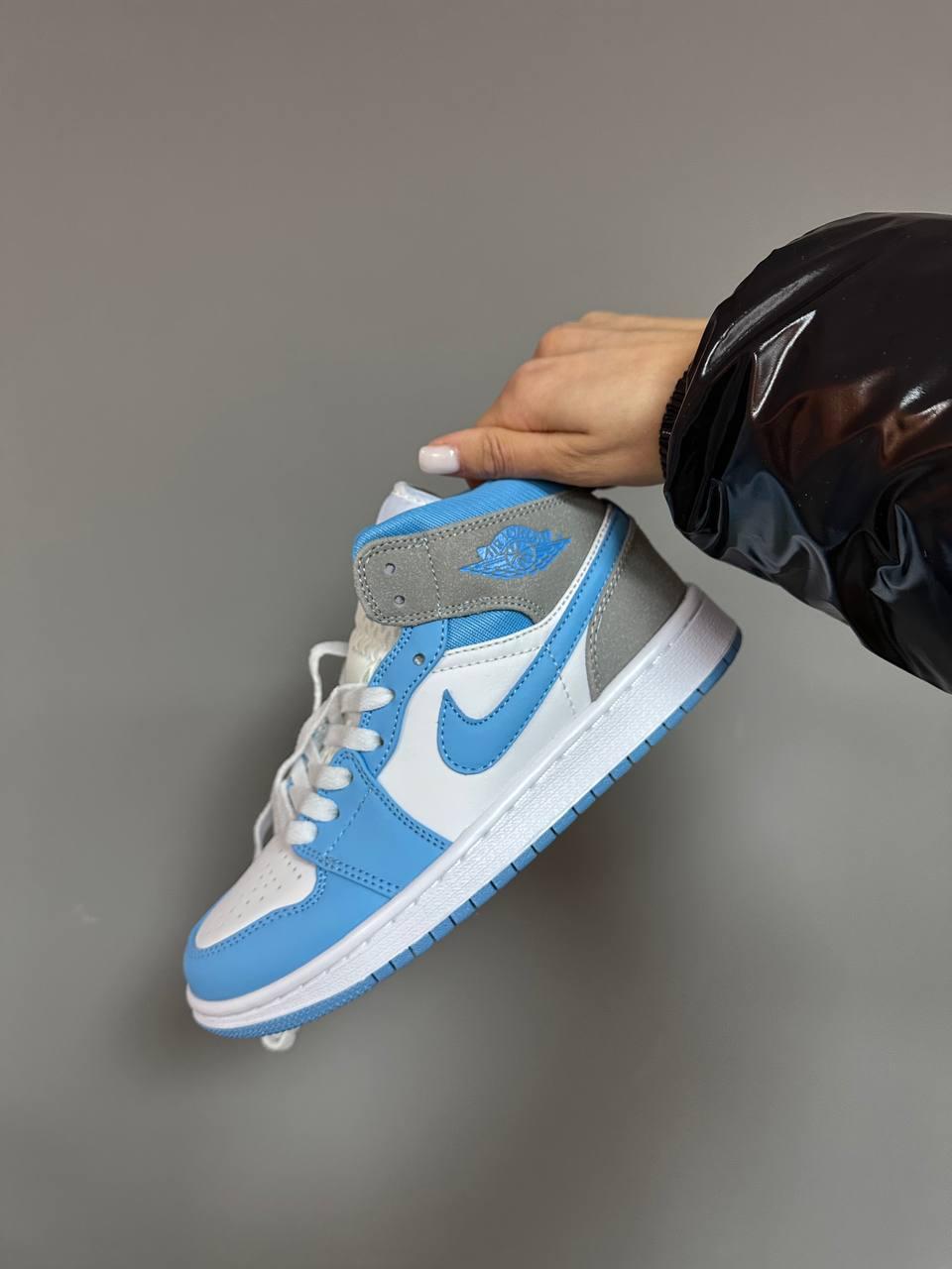 Nike Air Jordan 1 Mid Blue Grey Premium