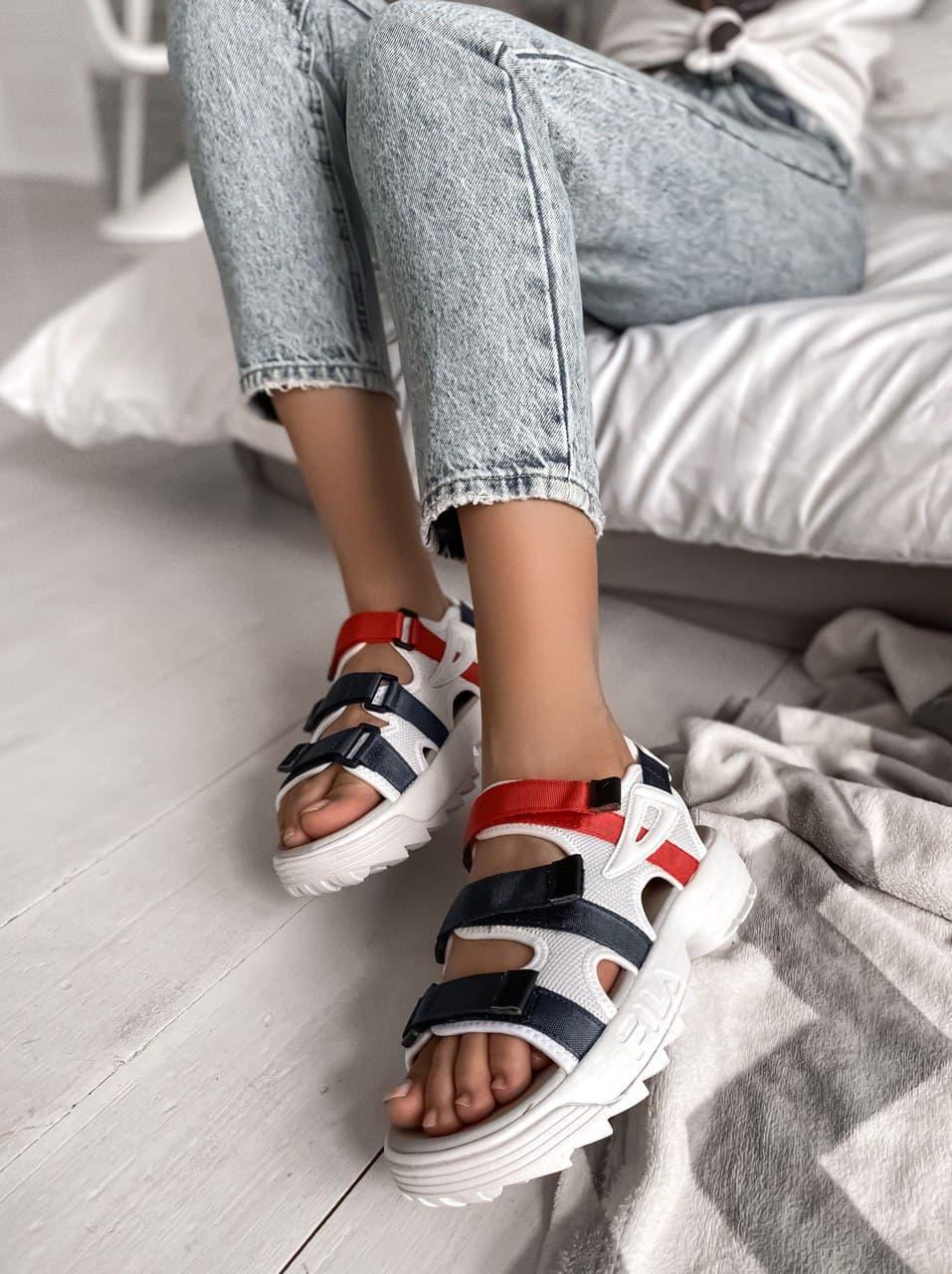 Fila White Black Red