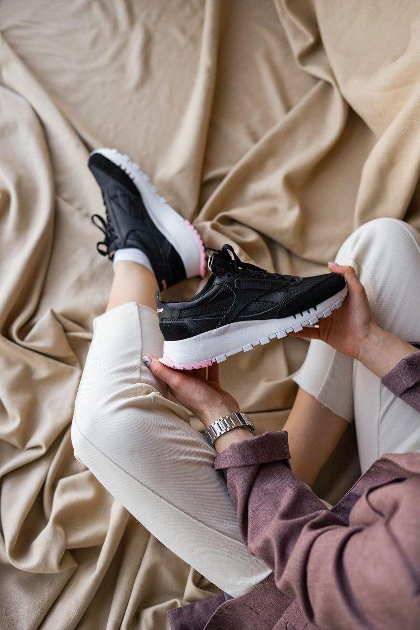 Reebok Classic Black White Pink