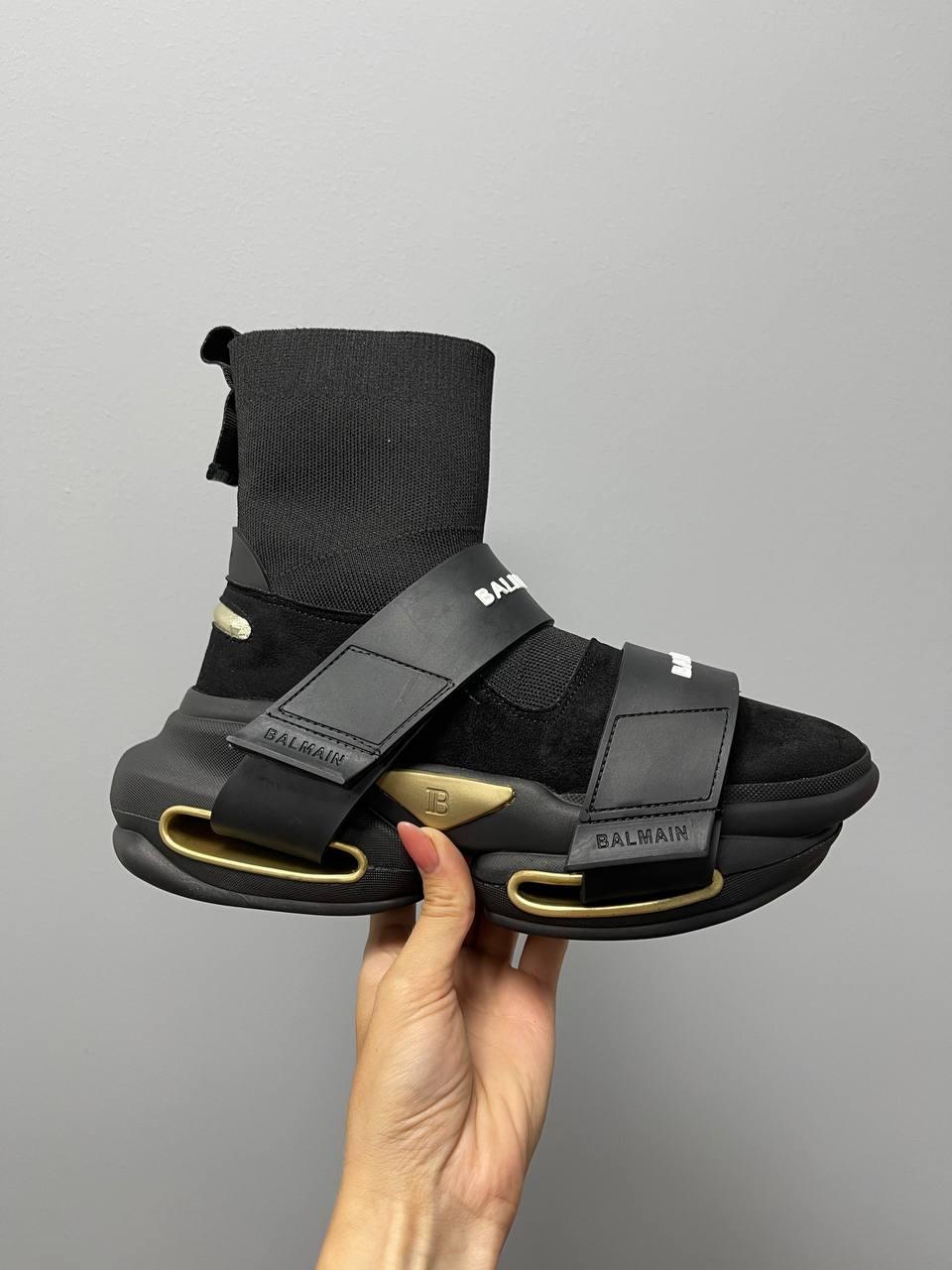 Balmain B-Bold Sneakers Black Gold