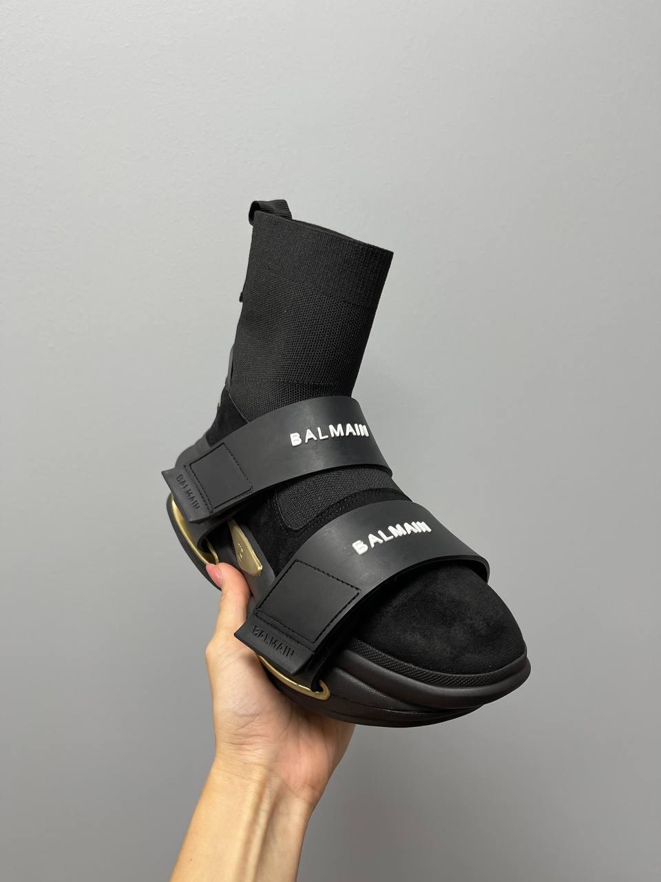 Balmain B-Bold Sneakers Black Gold