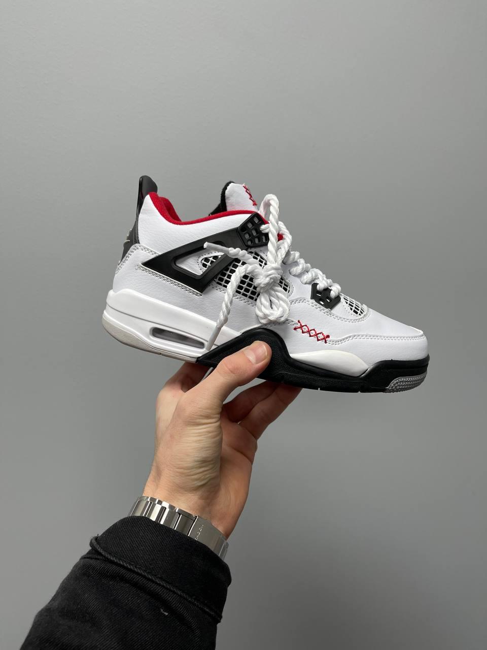 Nike Air Jordan 4 Chunky Lace White Black