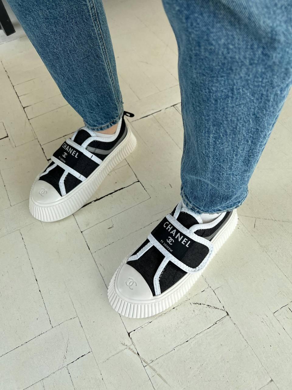 Chanel Platform Black White