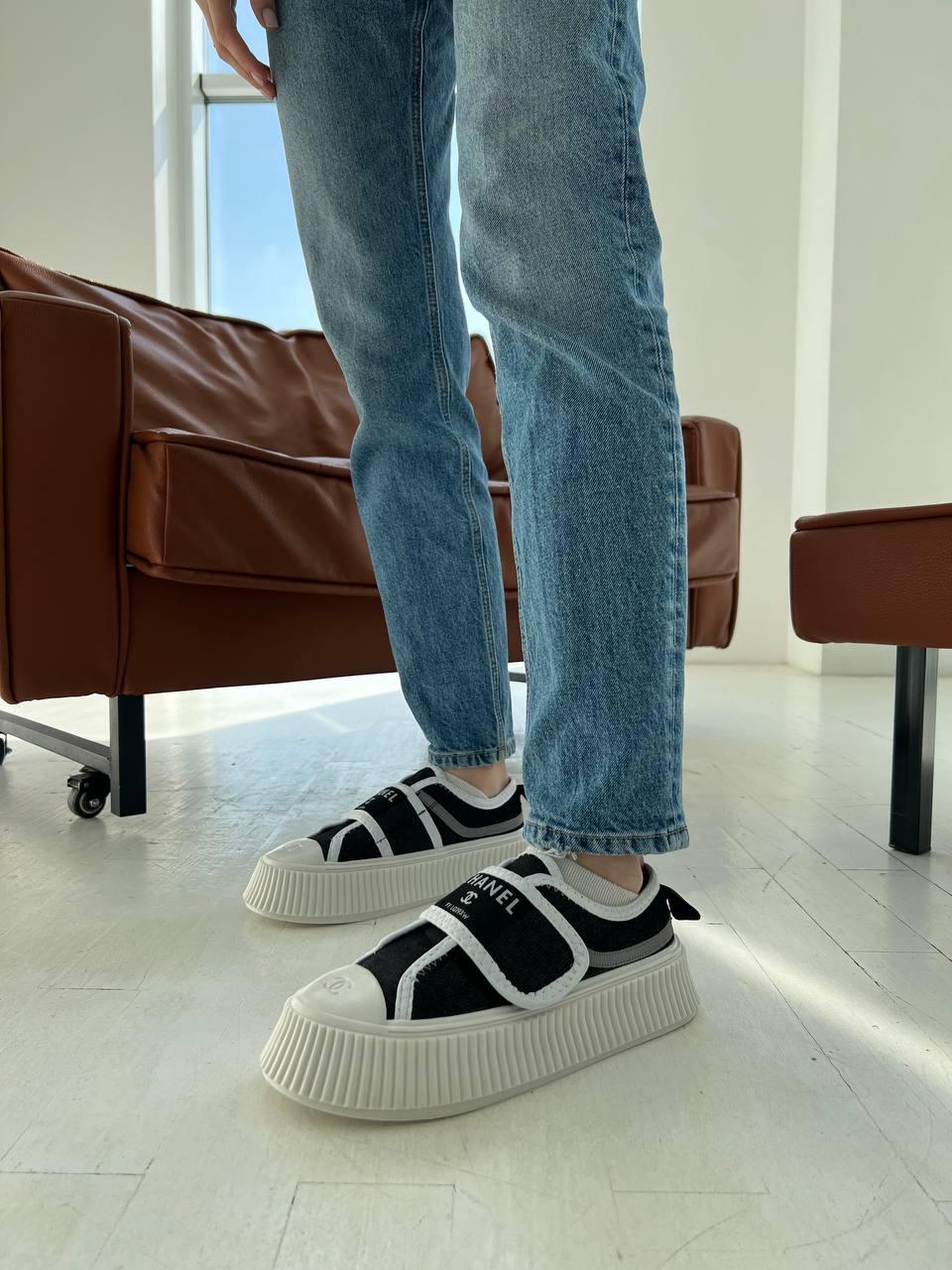 Chanel Platform Black White