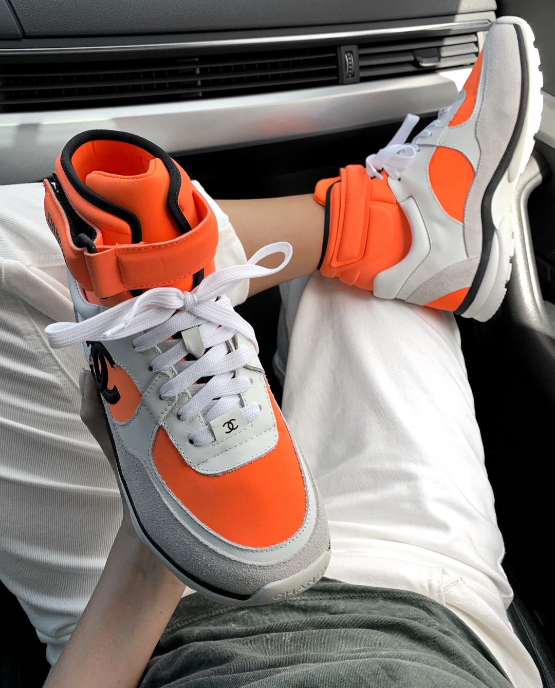Chanel High Orange Grey Black