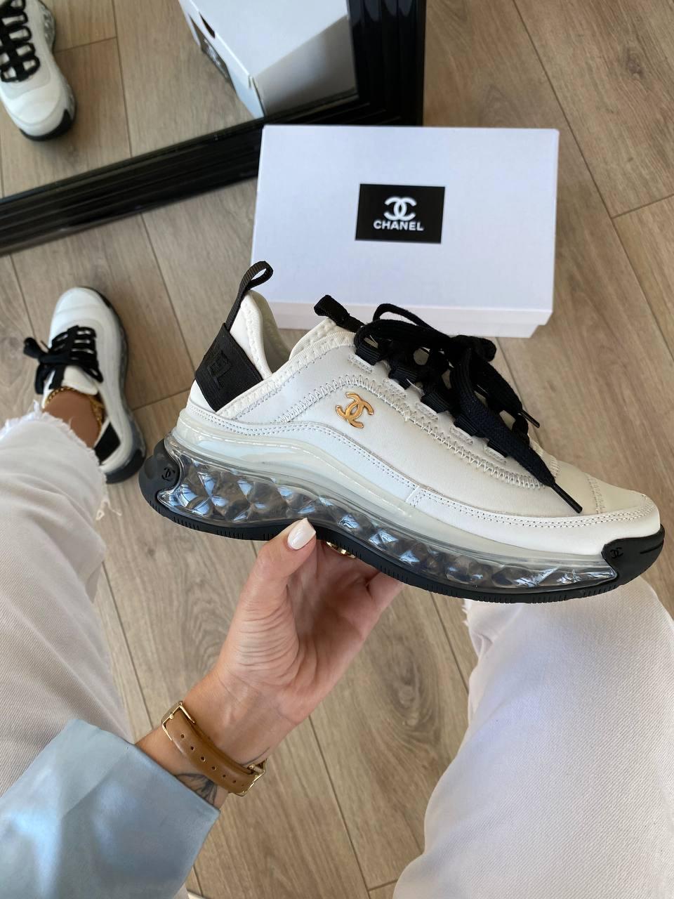 Chanel Sneakers White Crystal