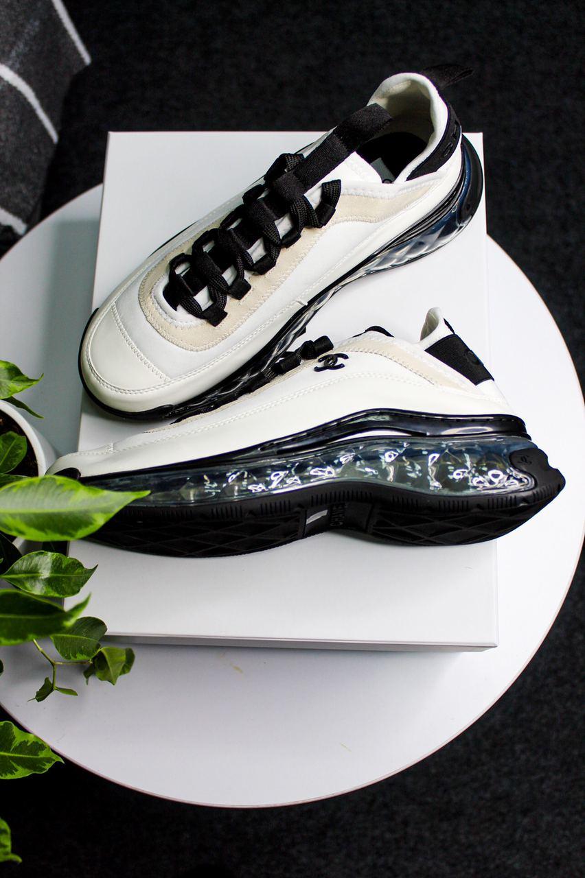 Chanel White Crystal Black