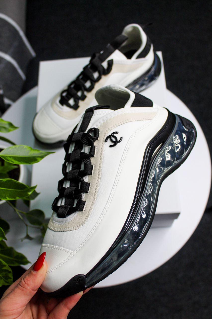 Chanel White Crystal Black