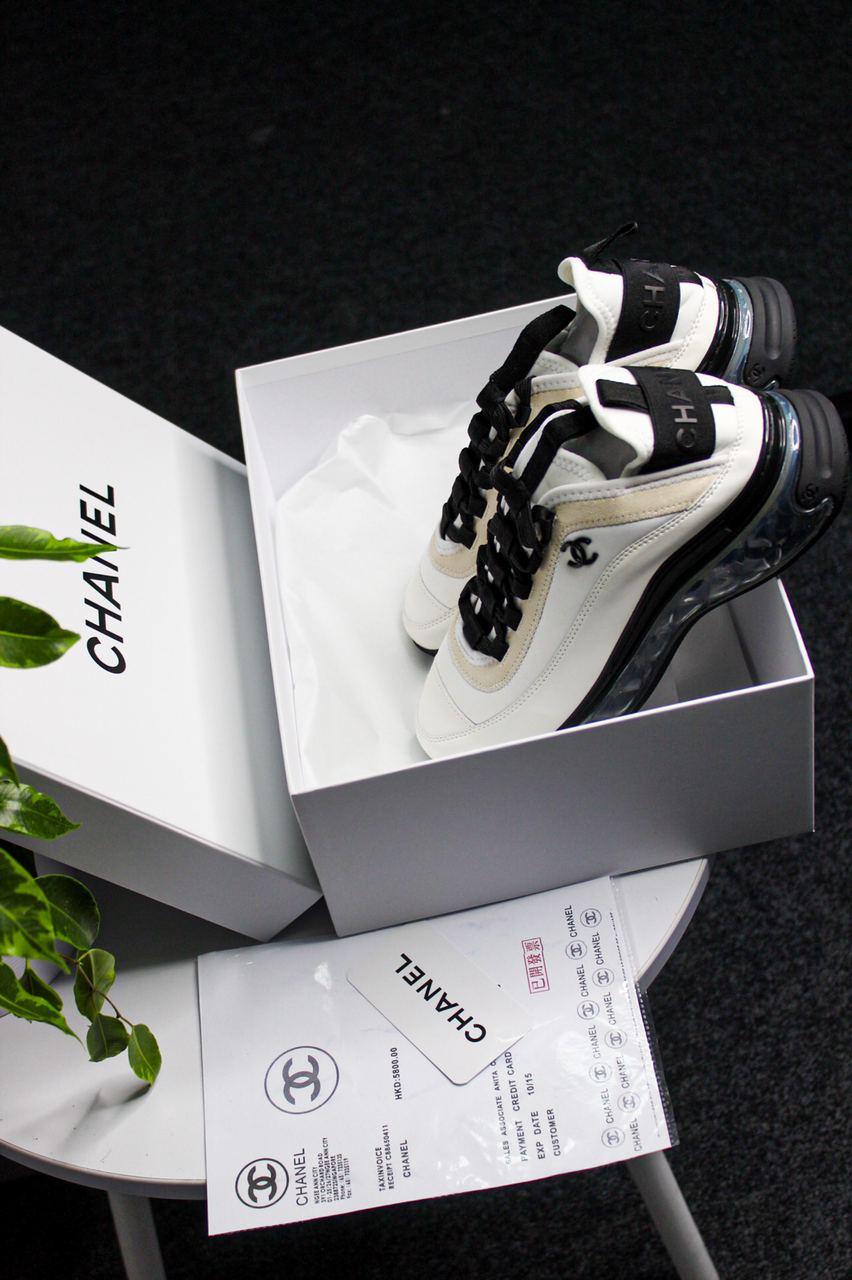 Chanel White Crystal Black