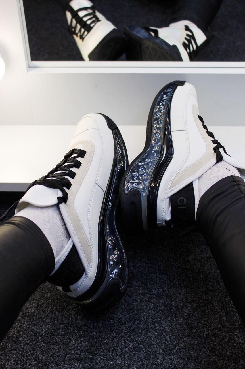 Chanel White Crystal Black