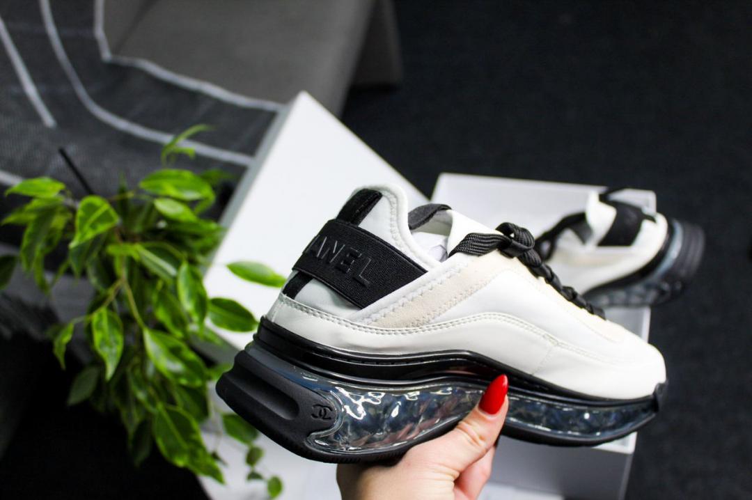 Chanel White Crystal Black