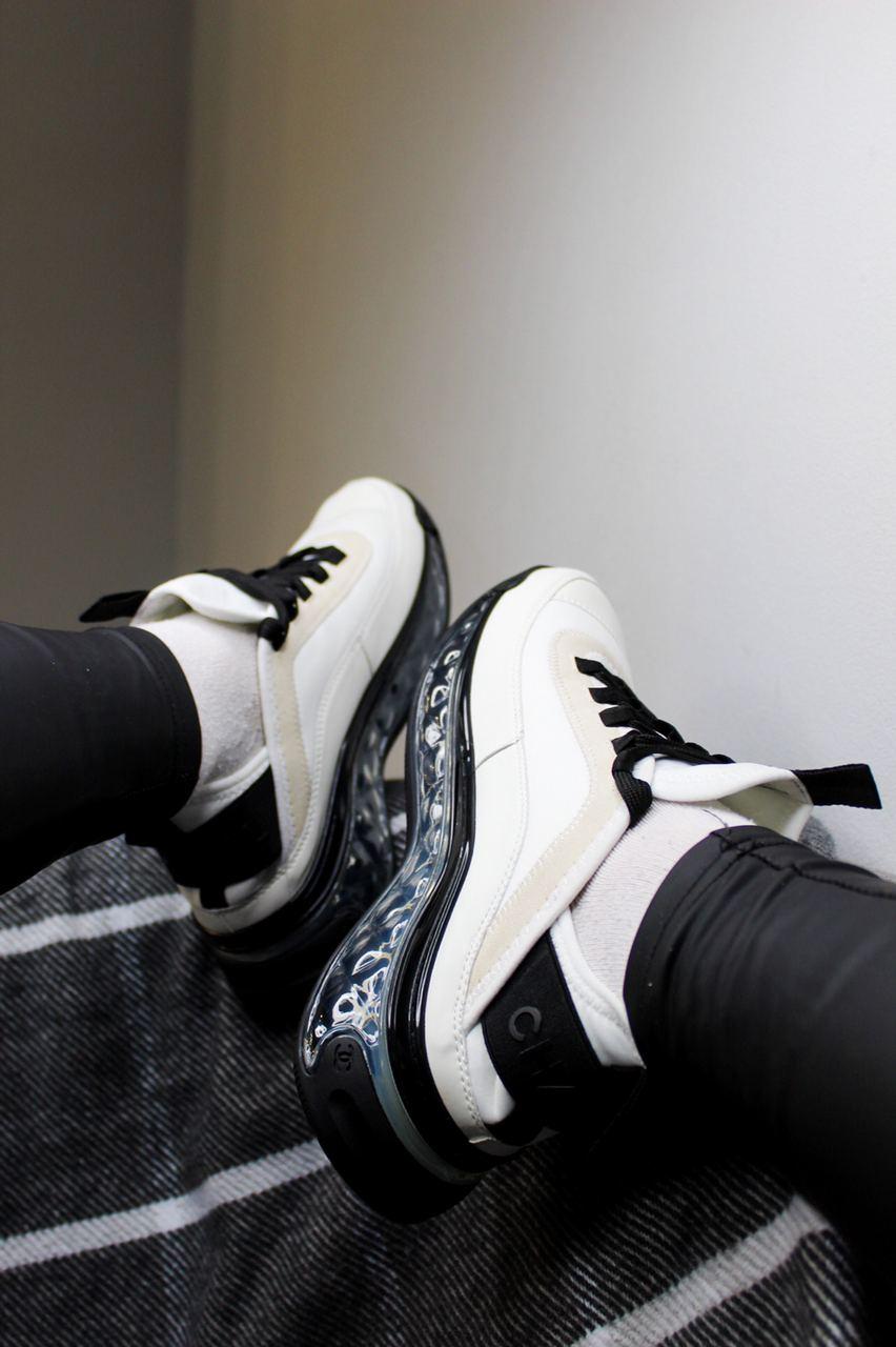 Chanel White Crystal Black