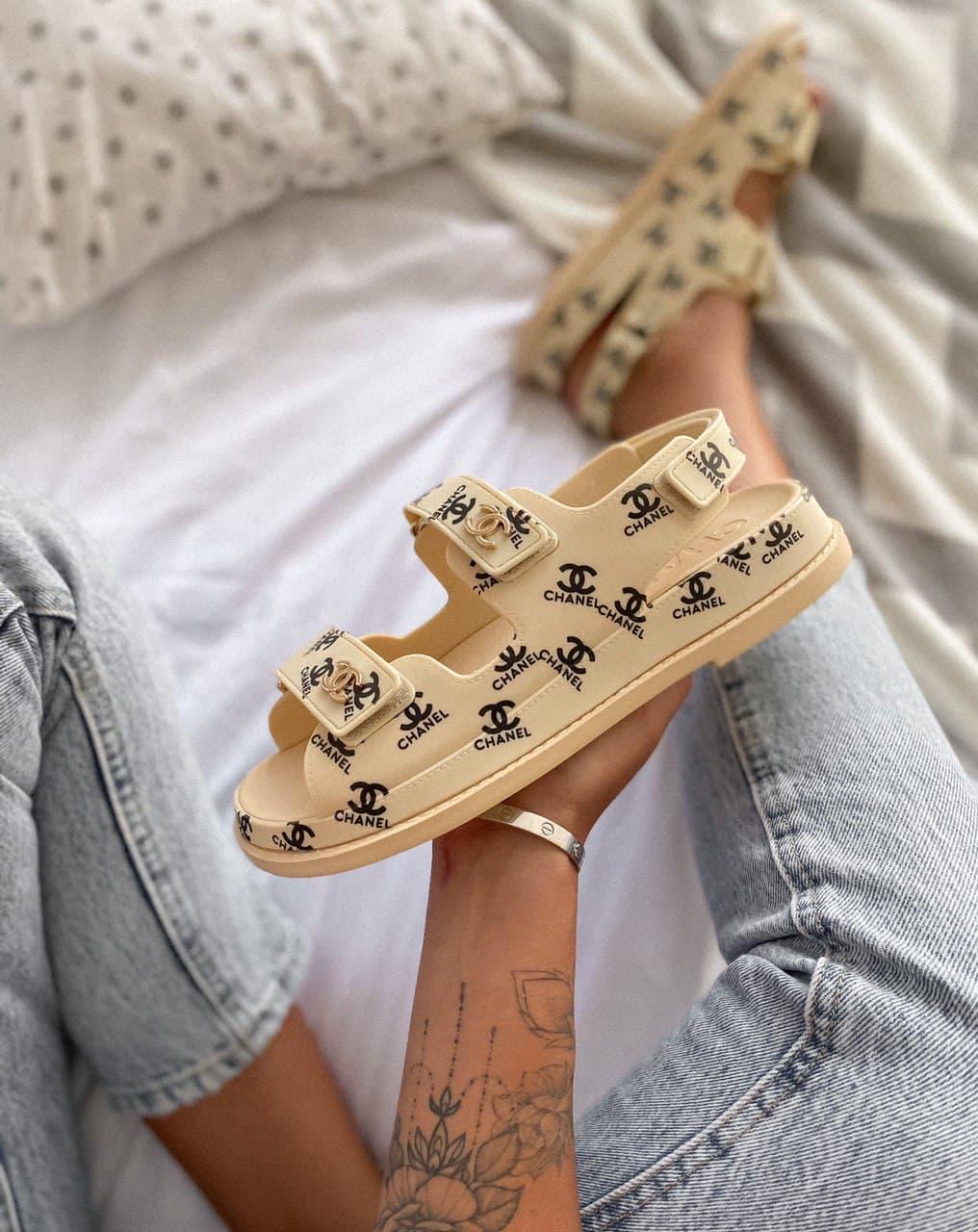 Chanel Dad Beige Logo