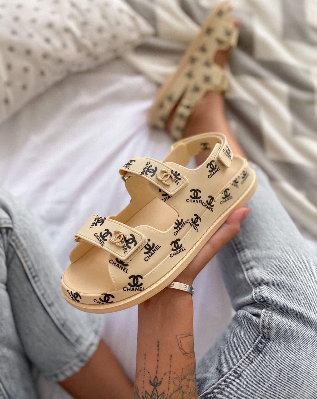 Chanel Dad Beige Logo