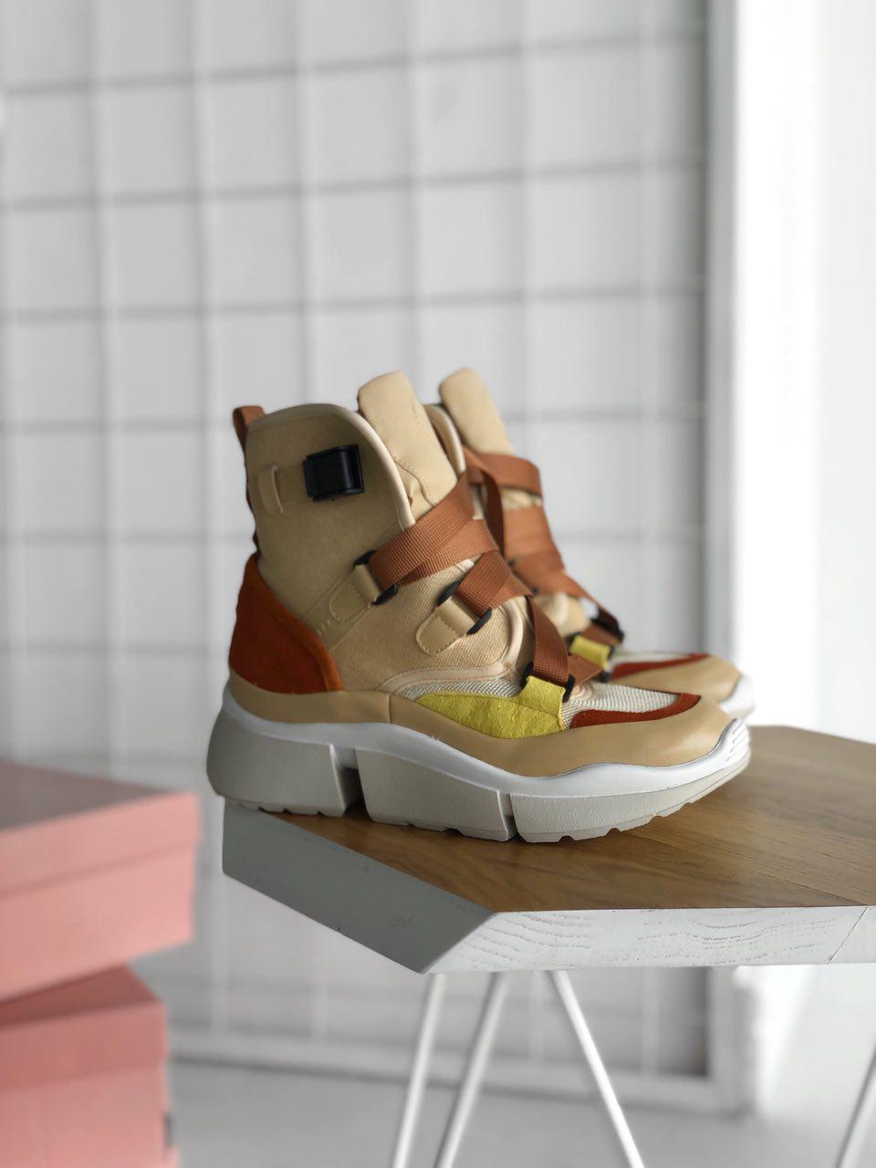 Chloe Sonnie High Sneaker Beige