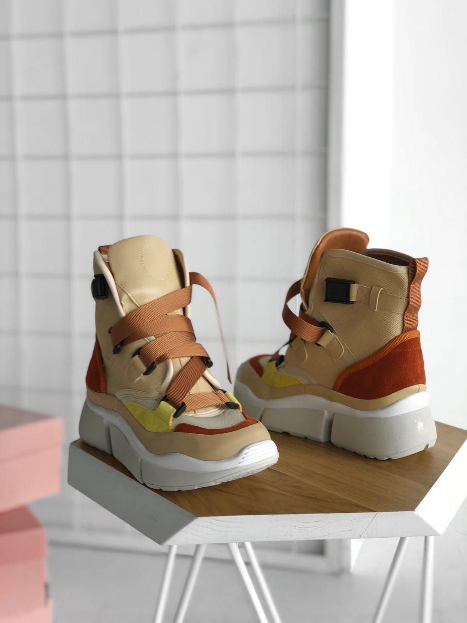 Chloe Sonnie High Sneaker Beige