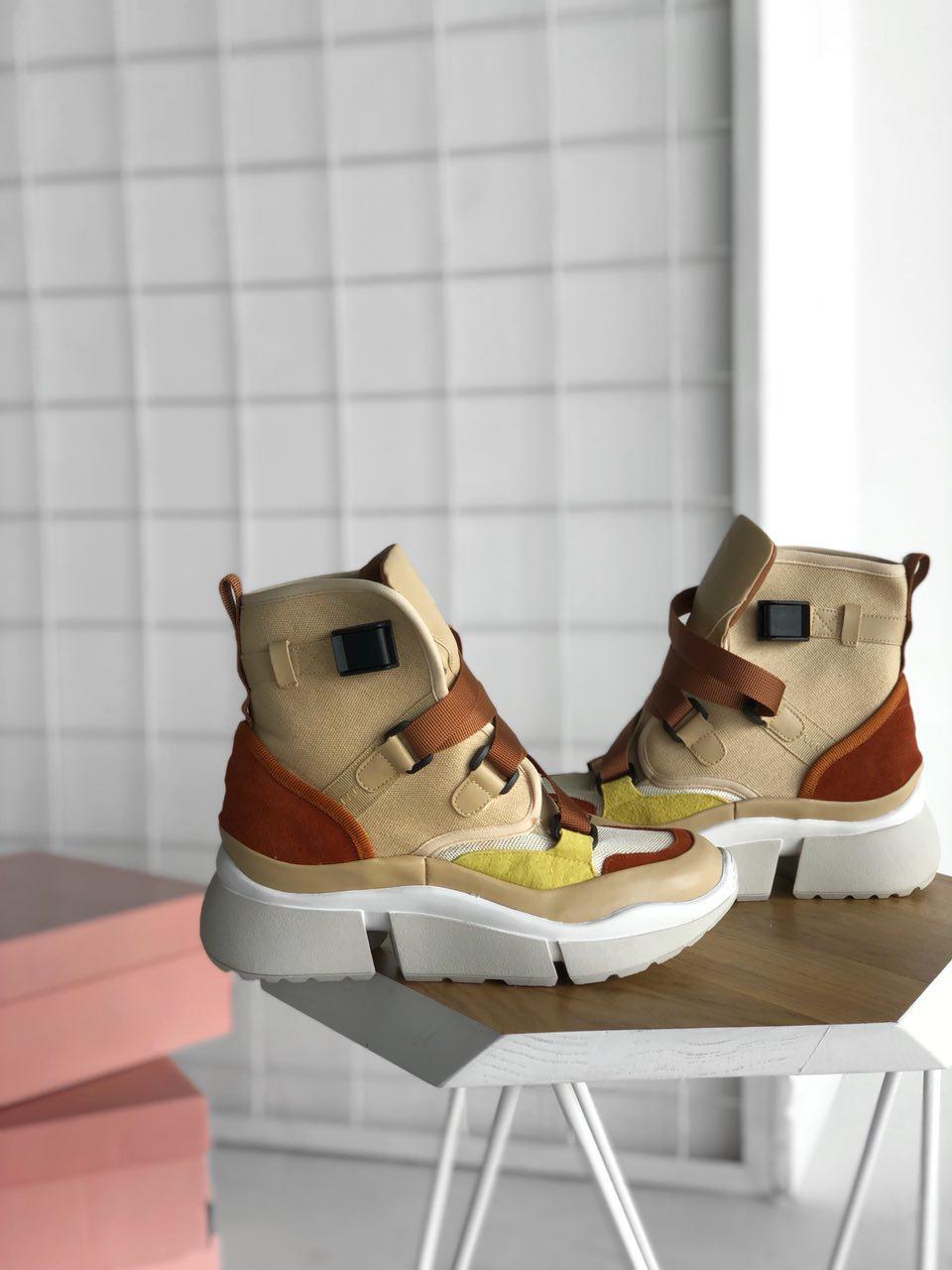 Chloe Sonnie High Sneaker Beige