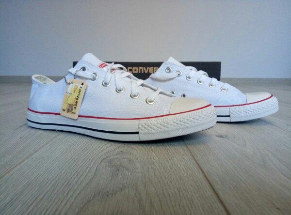 Converse White Black & Red Lines