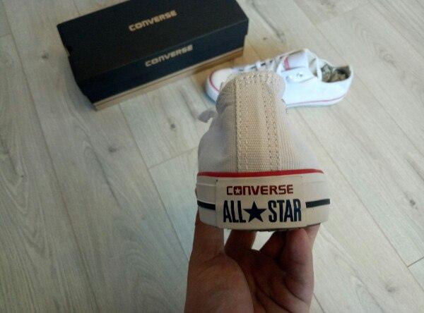 Converse White Black & Red Lines