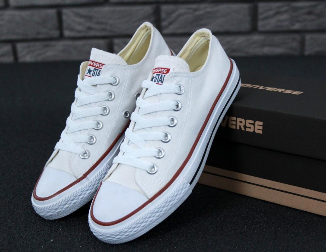 Converse White Black & Red Lines