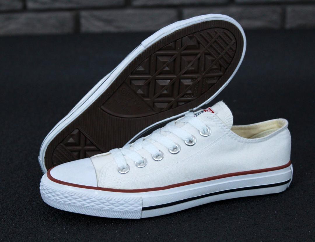 Converse White Black & Red Lines
