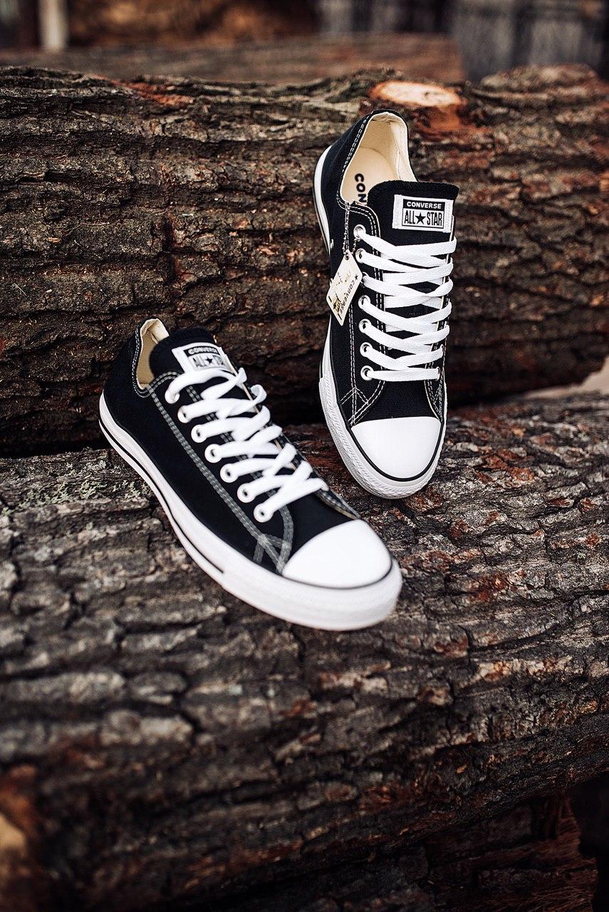Converse Low Black White Black Line