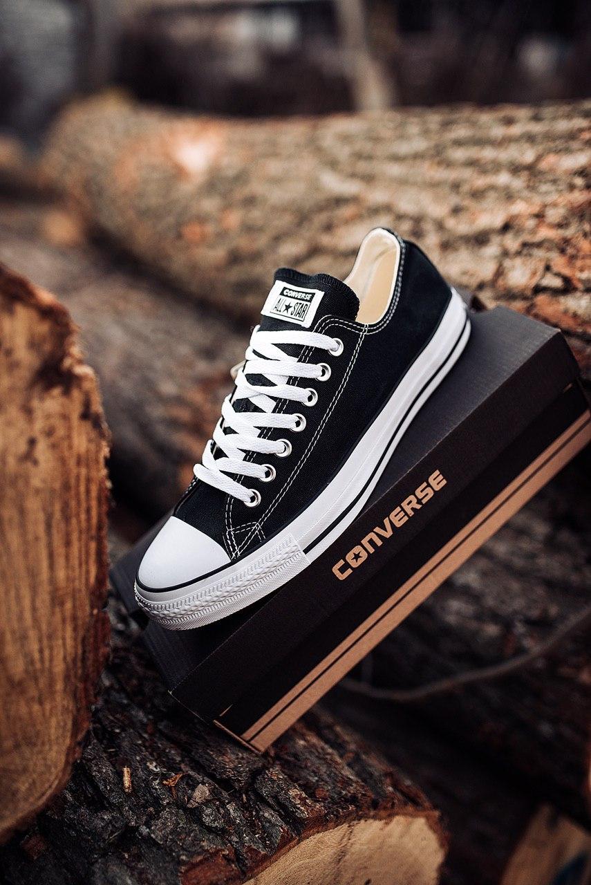 Converse Low Black White Black Line