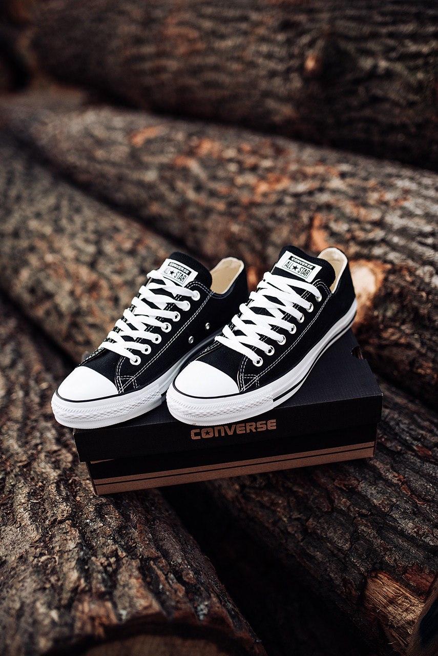 Converse Low Black White Black Line
