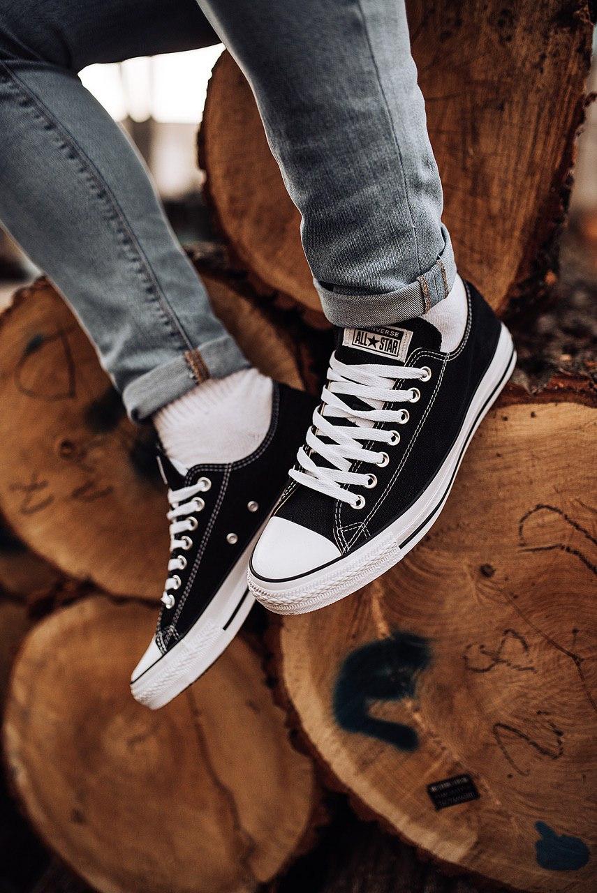 Converse Low Black White Black Line