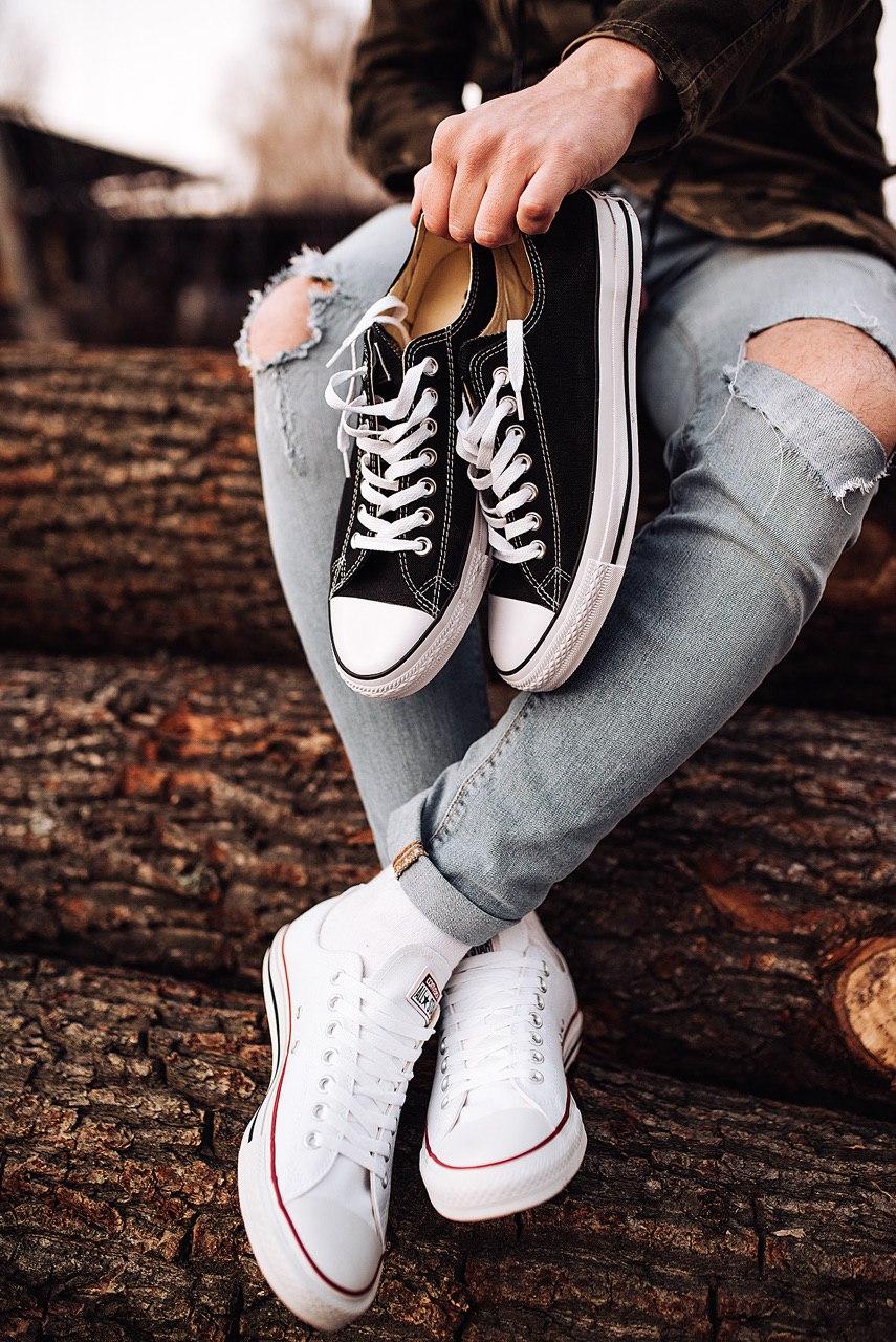 Converse Low Black White Black Line