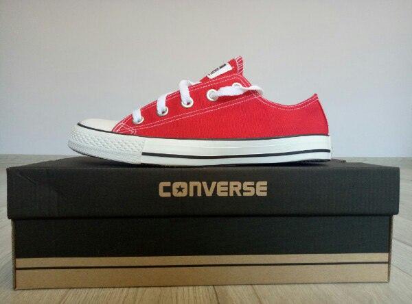 Converse Low Red White Black Line