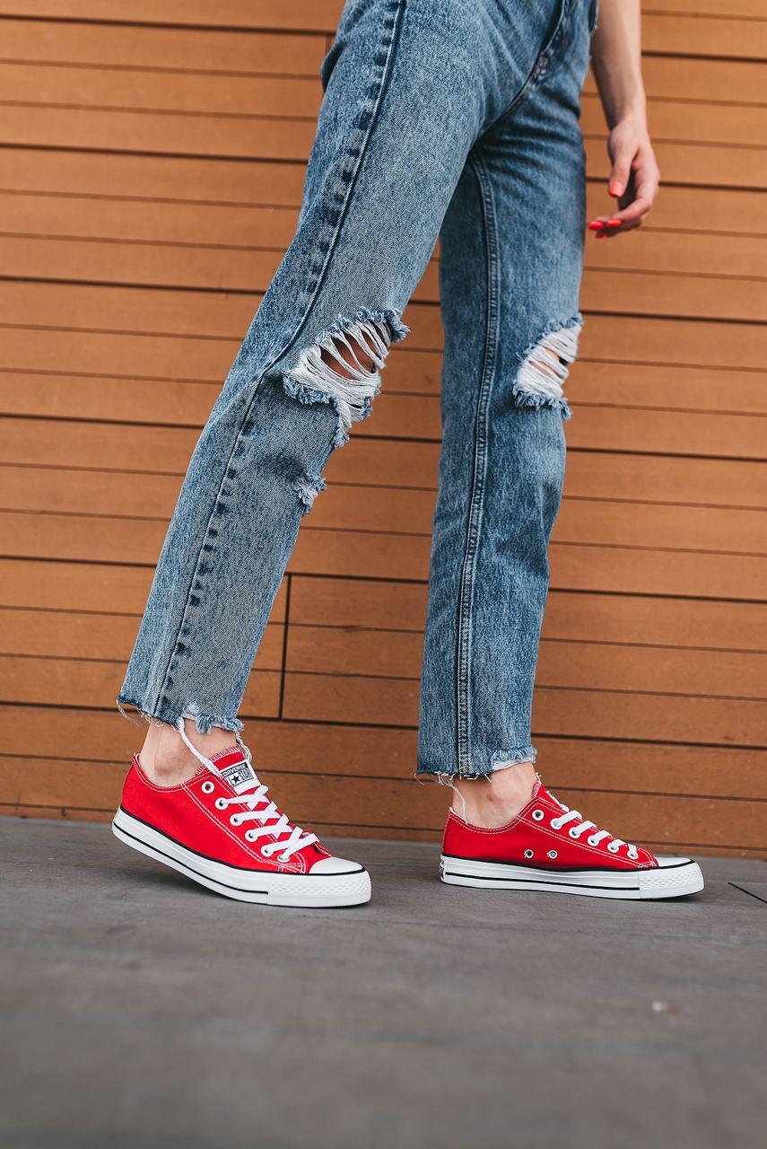 Converse Low Red White Black Line