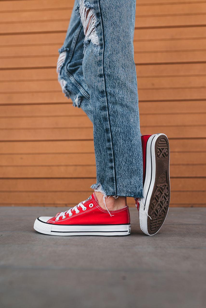 Converse Low Red White Black Line