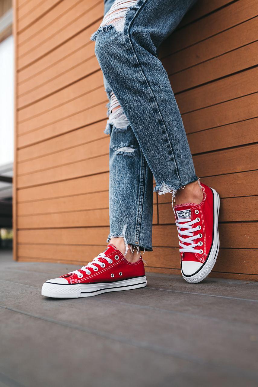 Converse Low Red White Black Line