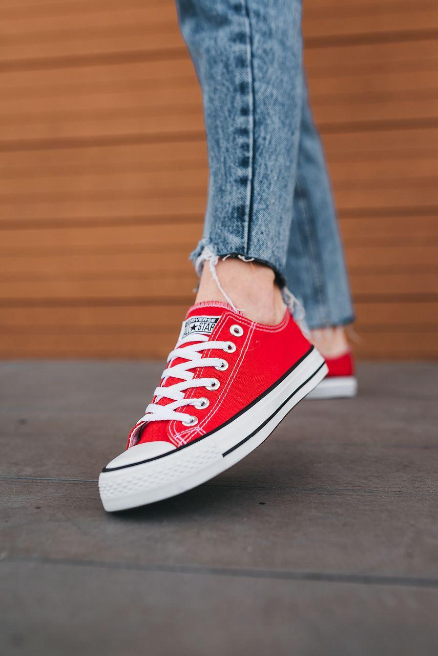 Converse Low Red White Black Line