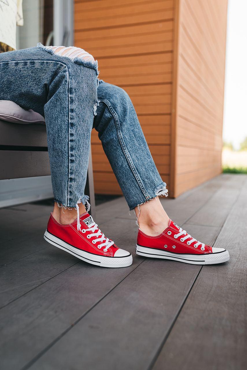 Converse Low Red White Black Line