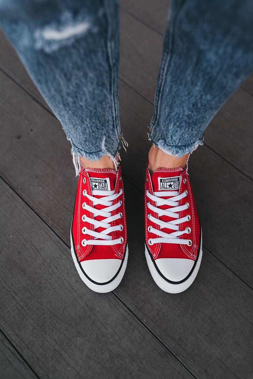 Converse Low Red White Black Line