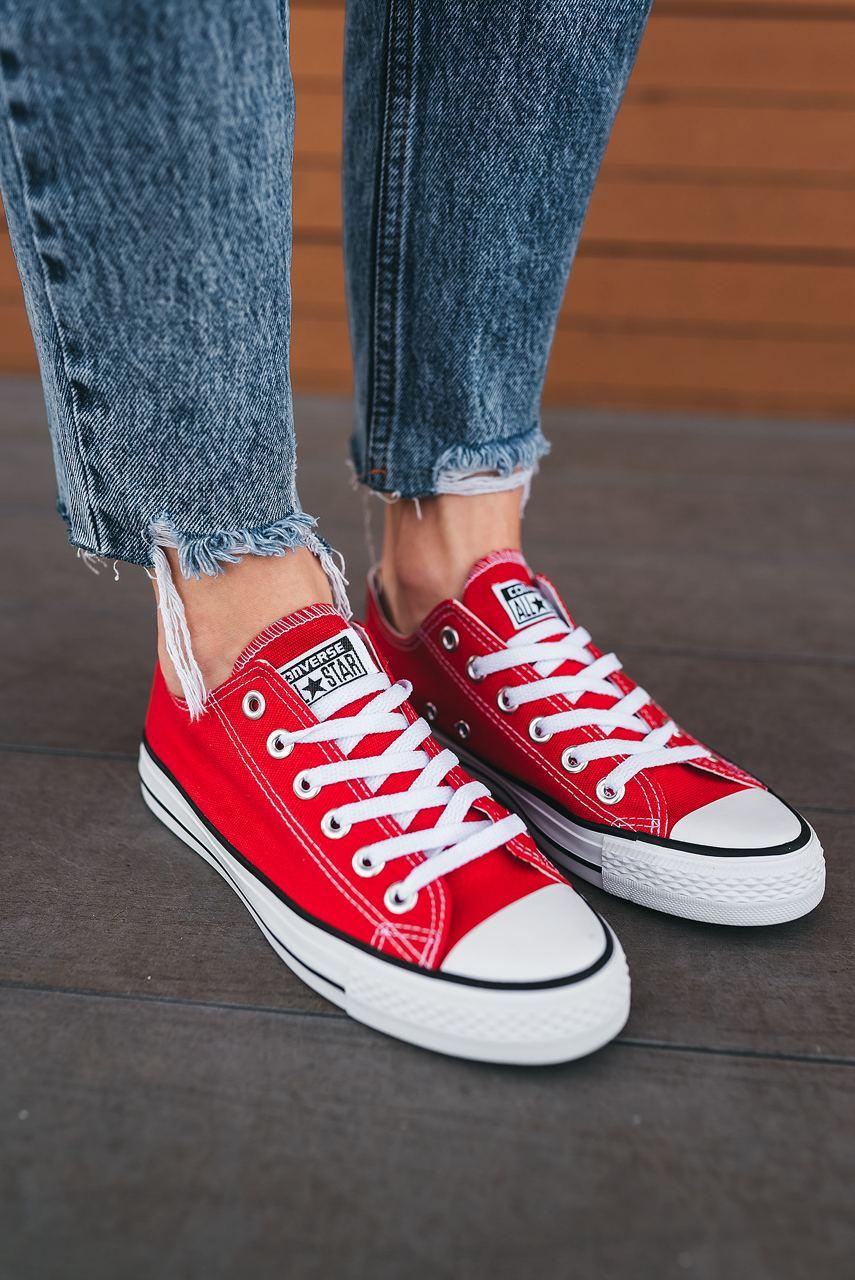 Converse Low Red White Black Line