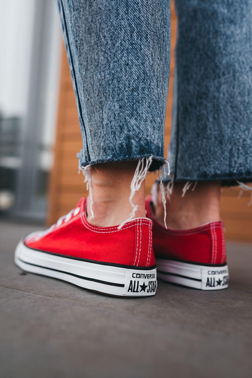 Converse Low Red White Black Line