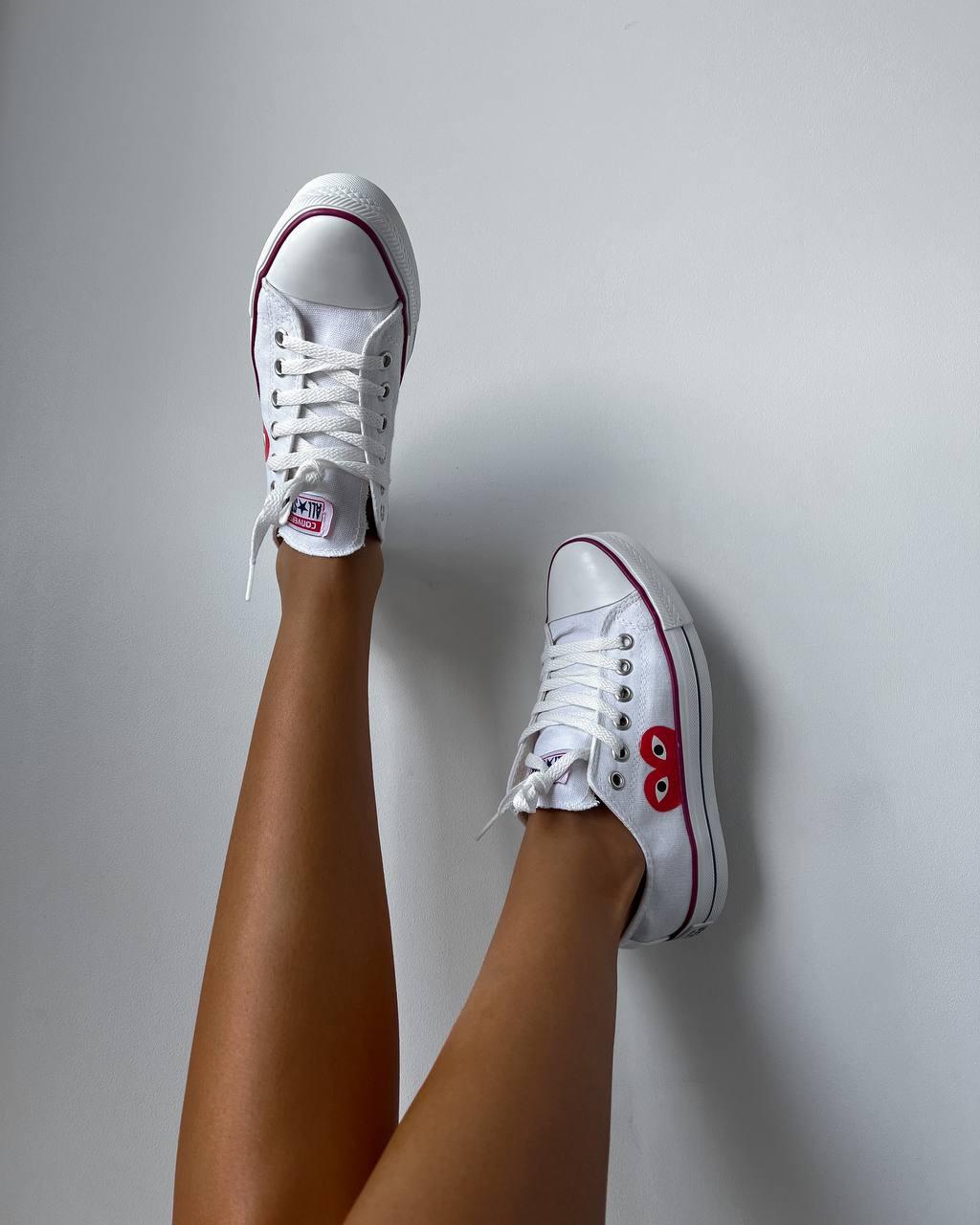 Comme Des Garçons Play White Low