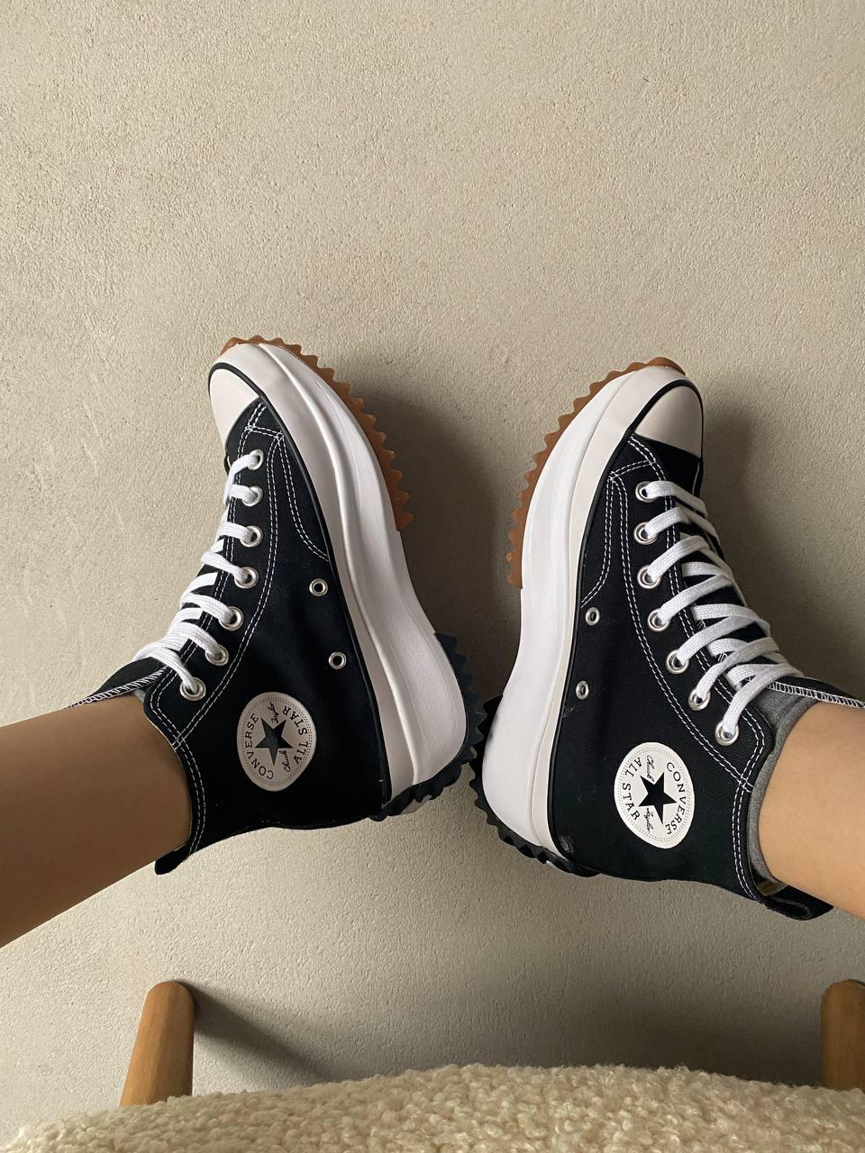 Converse Run Star High Black White