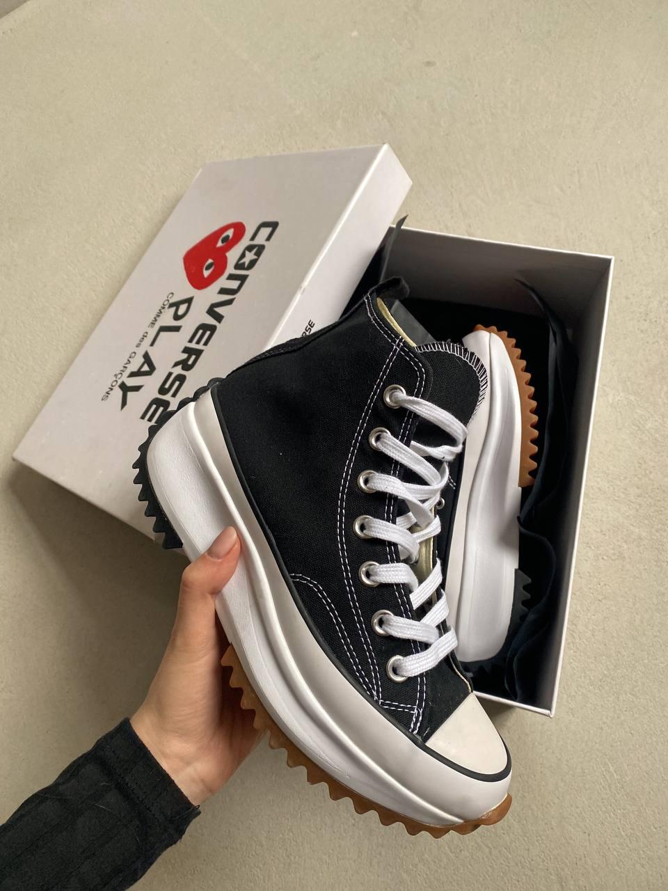 Converse Run Star High Black White