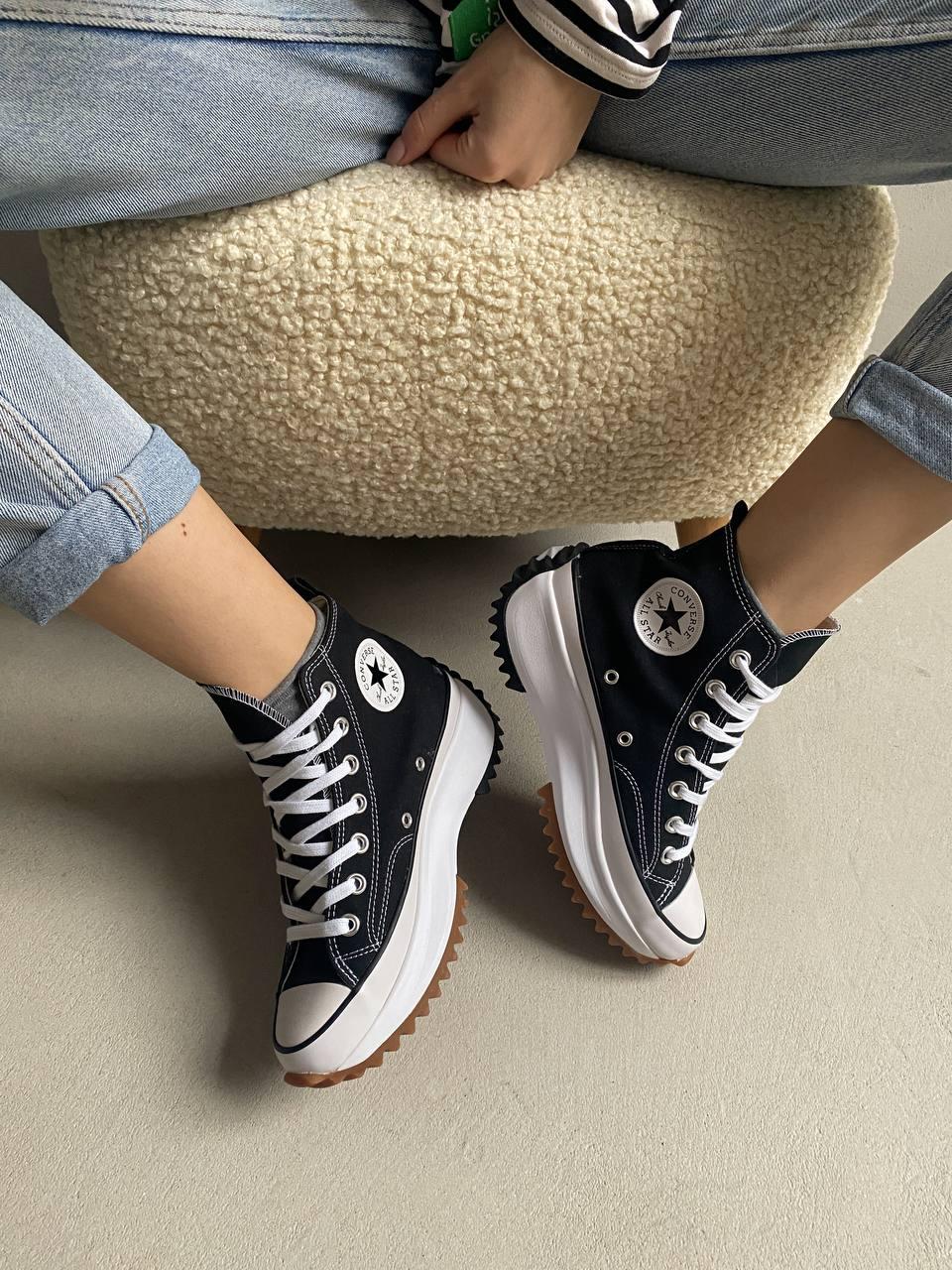 Converse Run Star High Black White