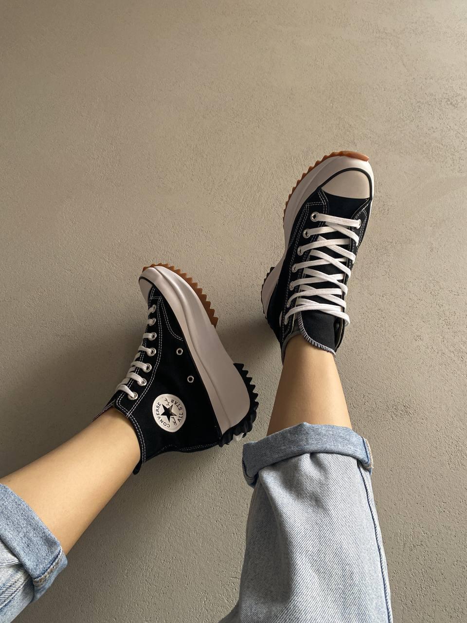 Converse Run Star High Black White