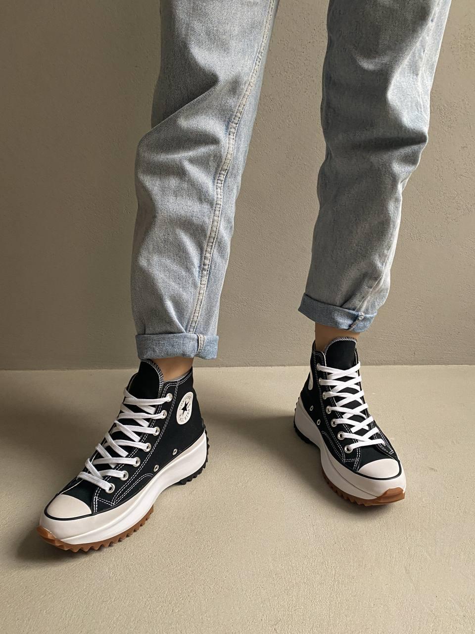 Converse Run Star High Black White
