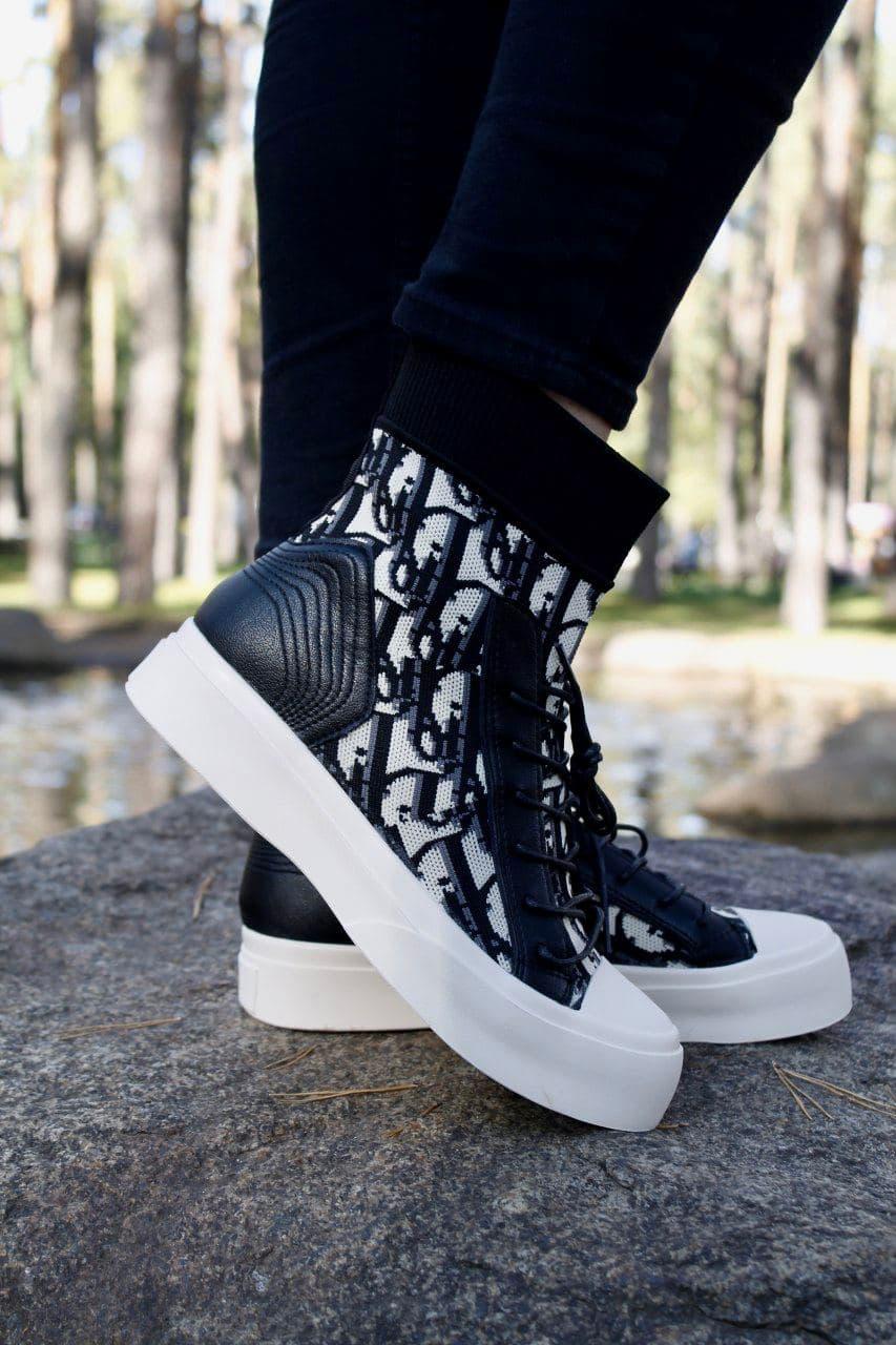 Dior Boots Black White