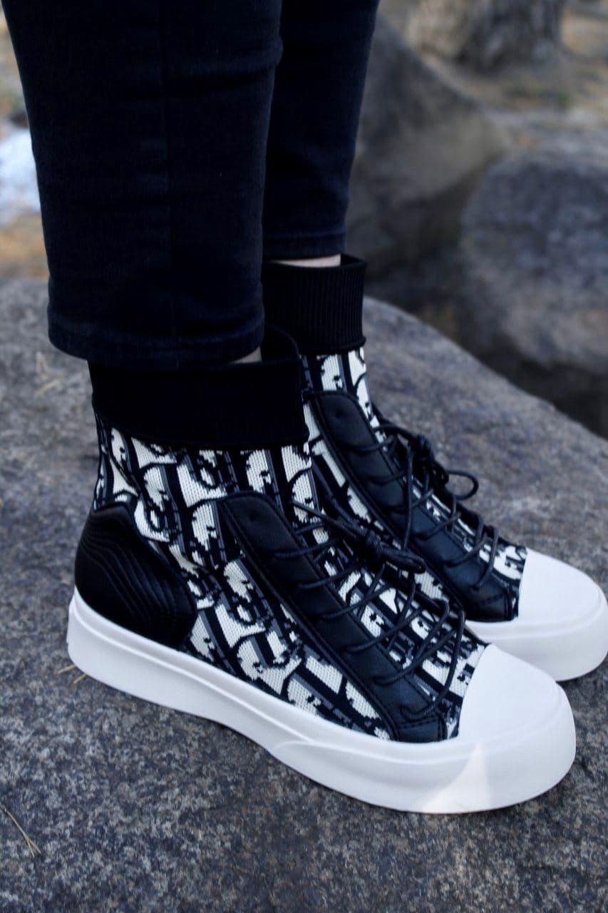 Dior Boots Black White