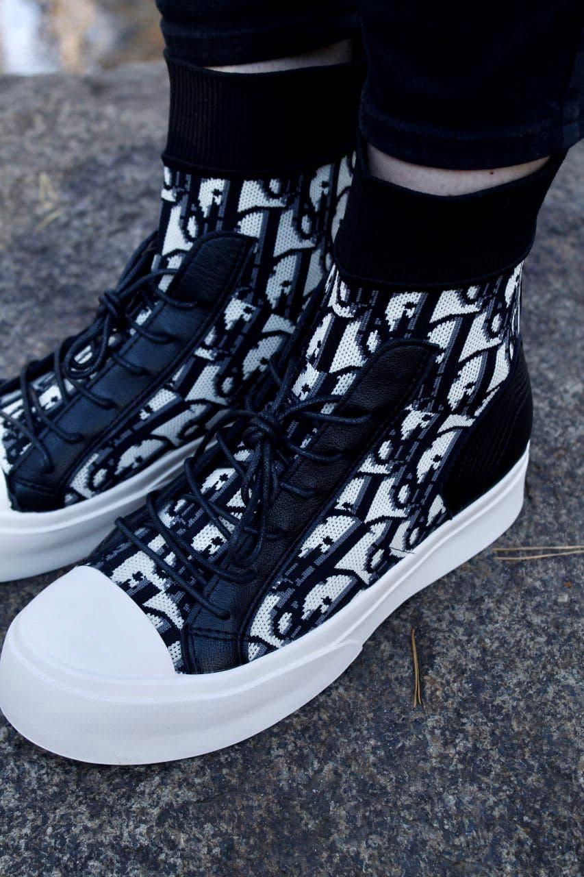 Dior Boots Black White