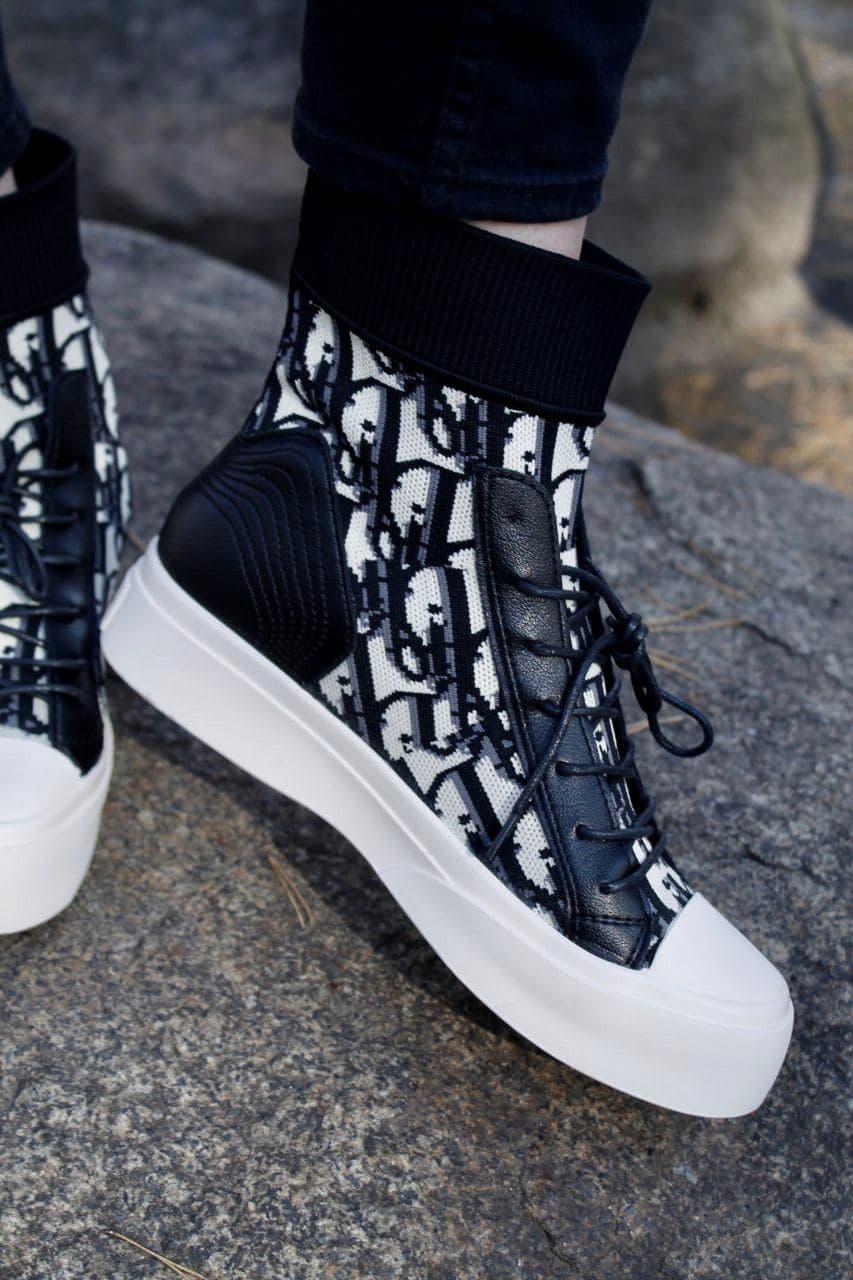 Dior Boots Black White