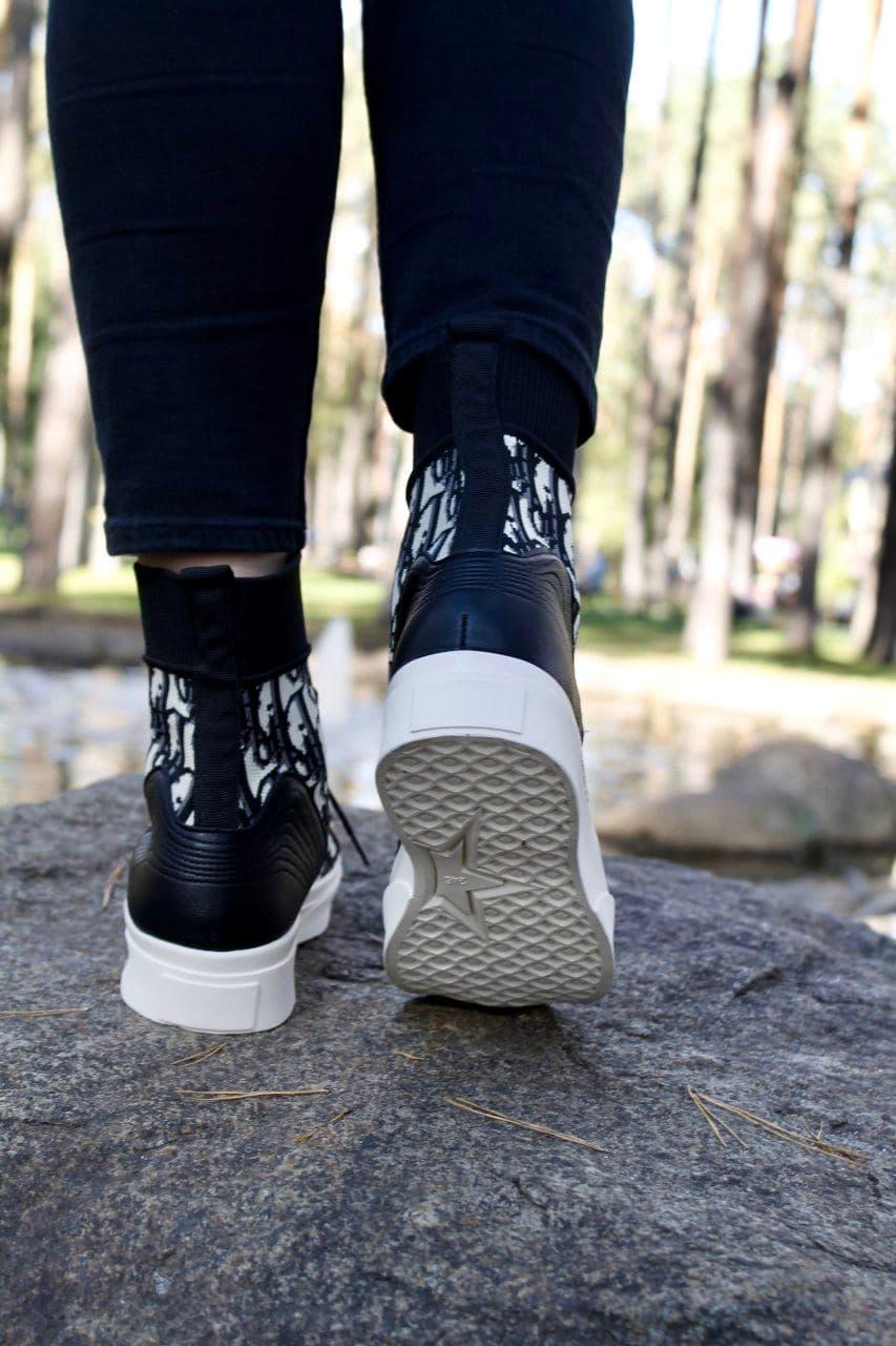 Dior Boots Black White